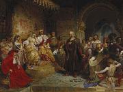 Emanuel Leutze Columbus before the Queen Spain oil painting artist